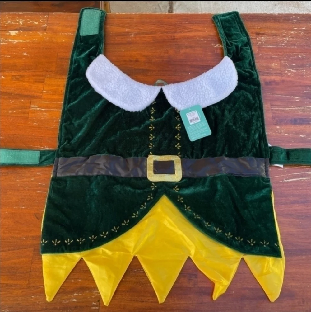 NWT MERRY & BRIGHT Collection Dog Elf Costume Christmas Pet Clothing Velvety New